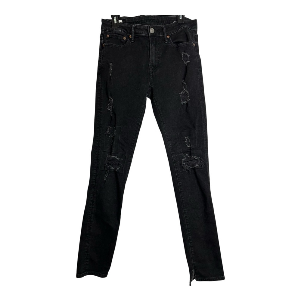 American Eagle Outfitters Black Ripped Skinny Jeans
